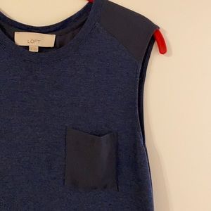 Loft mixed media muscle tee